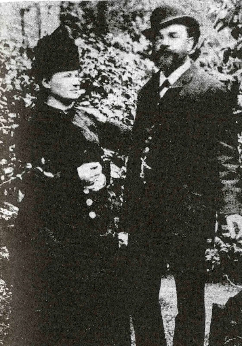 Dvořák und seine Frau Anna in London, 1886