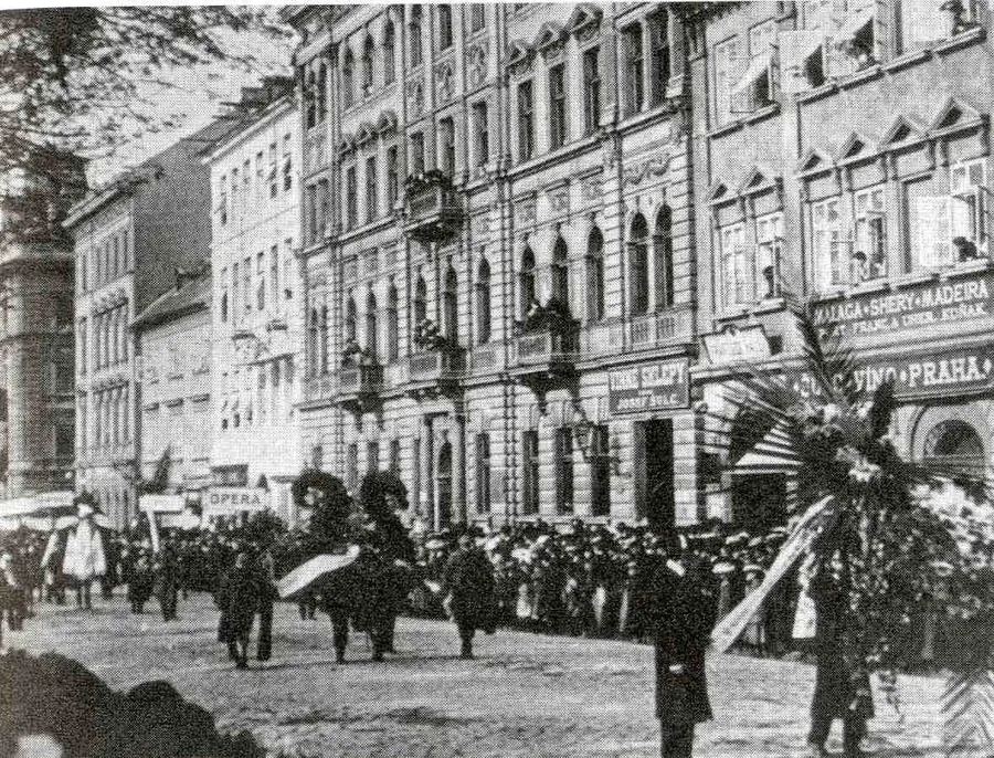 Dvořáks Begräbnis, Prag, 5. Mai 1904