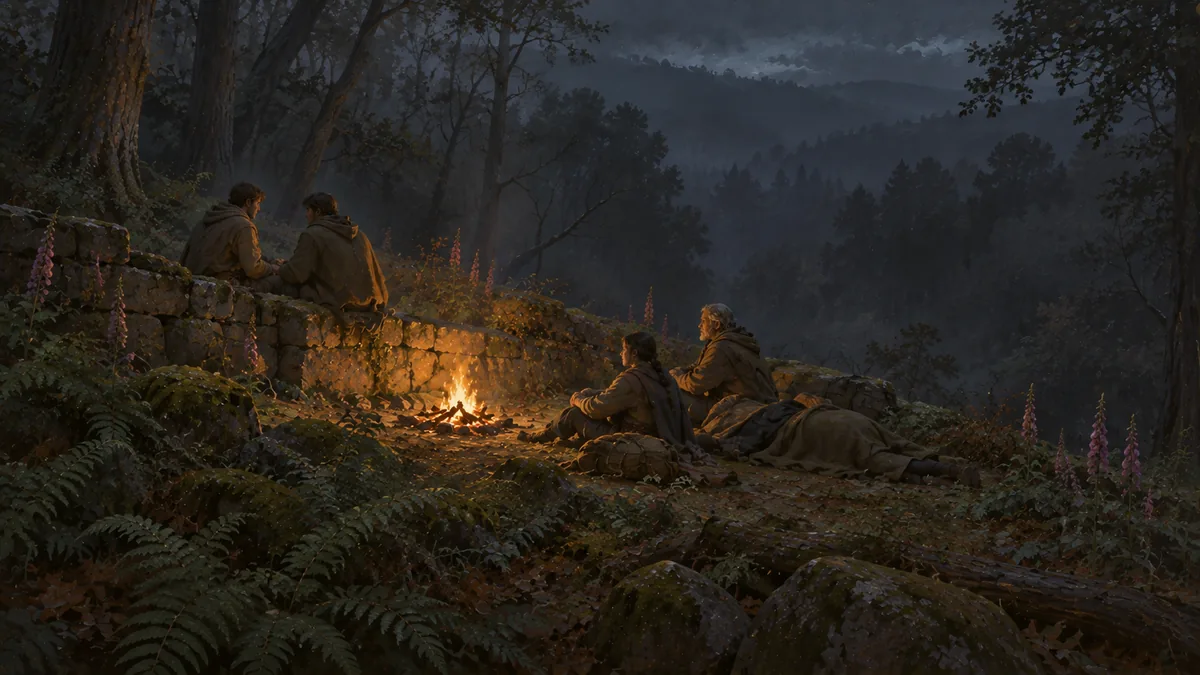 Night at the fallen wall.